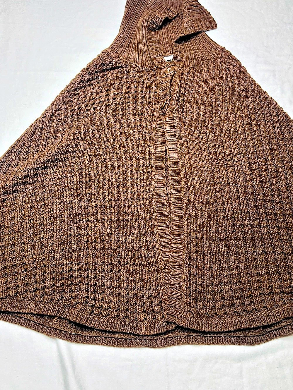 Charter Club Knit Poncho Cardigan in Brown Size Large NWT